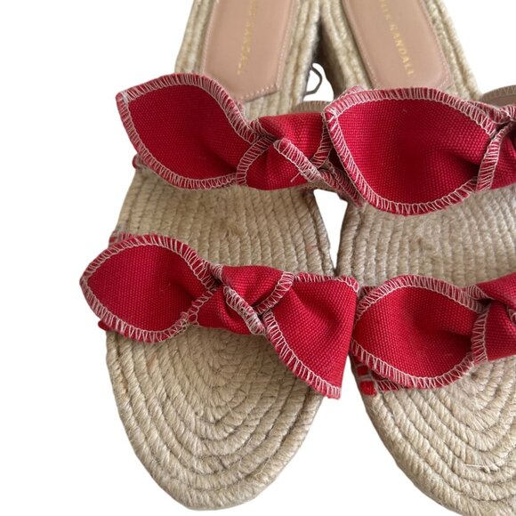 LOEFFLER RANDALL Red Bow Espadrille Sandals Size 41/11 - Picture 5 of 10